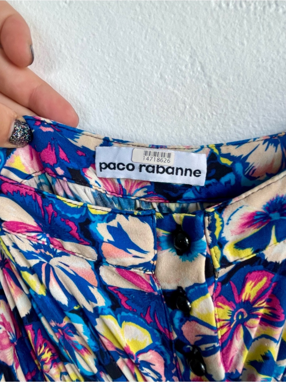 Paco Rabanne Multicolor Floral Midi Dress - Picture 4 of 10